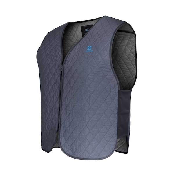 Mobile Cooling Hydrologic Cooling Vest, 100% Polyester Quilted Woven Fabric, Water Activated, Zipper Closure, Gray MCUV05240721 - main